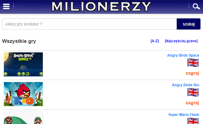Gry FLASH m.gragry.pl